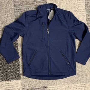 ALO YOGA MEN'S JACKET FLEECE LINED NAVY LARGE